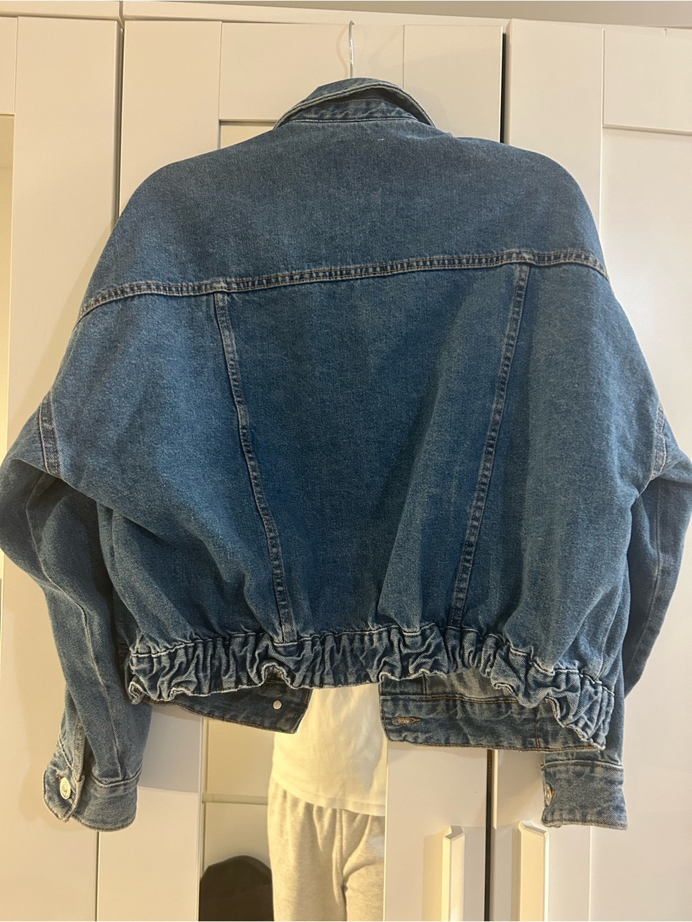 Zara Medium Blue Denim Trucker Jacket - Women - Picture 3 of 3